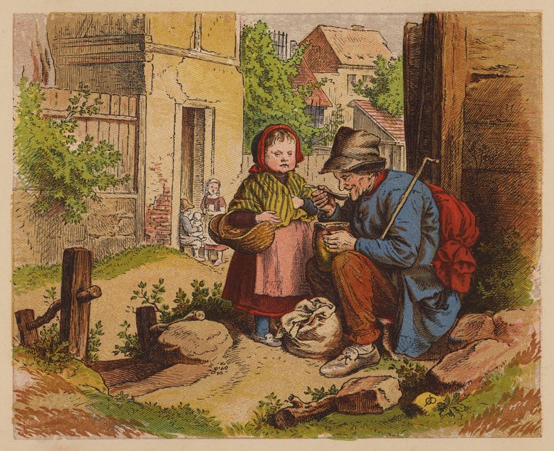 Dědeček (barevná litografie) od Oskar Pletsch