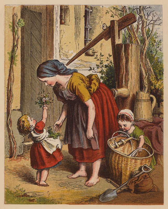 Letní květiny (barevná litografie) od Oskar Pletsch