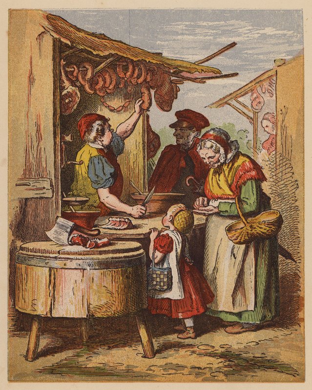 Řezník (barevná litografie) od Oskar Pletsch