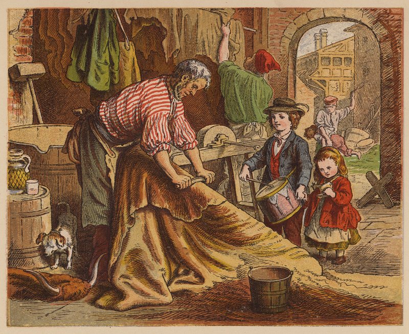 The Tanner (barevná litografie) od Oskar Pletsch