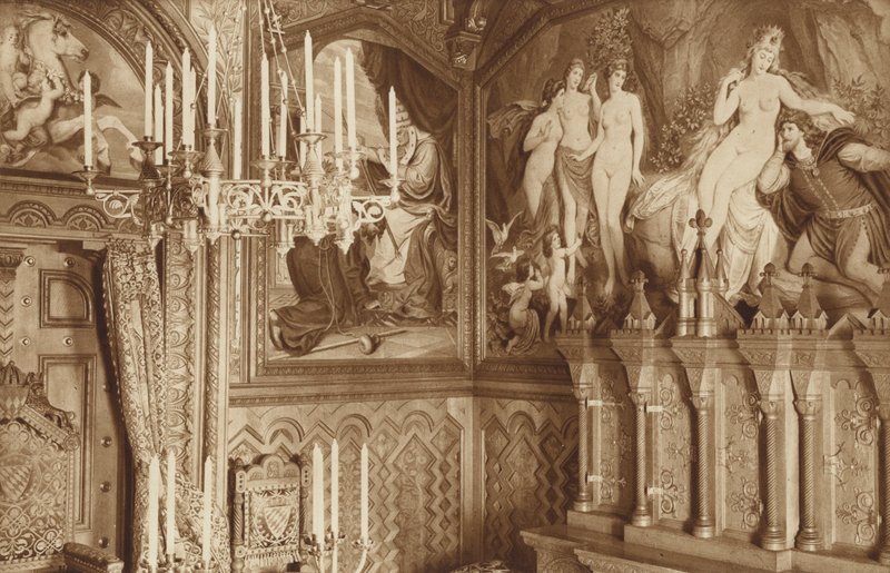 Bavorský královský hrad Neuschwanstein, Studie, Obrázky legendy Tannhauserů od Otto Ballerstedt