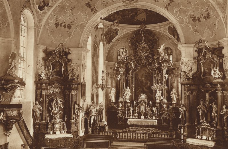 Farní kostel, Oberammergau, Interiér kostela od Otto Ballerstedt