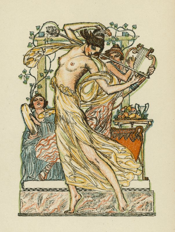 Anakreonovy písně (barevná litografie) od Otto Friedrich