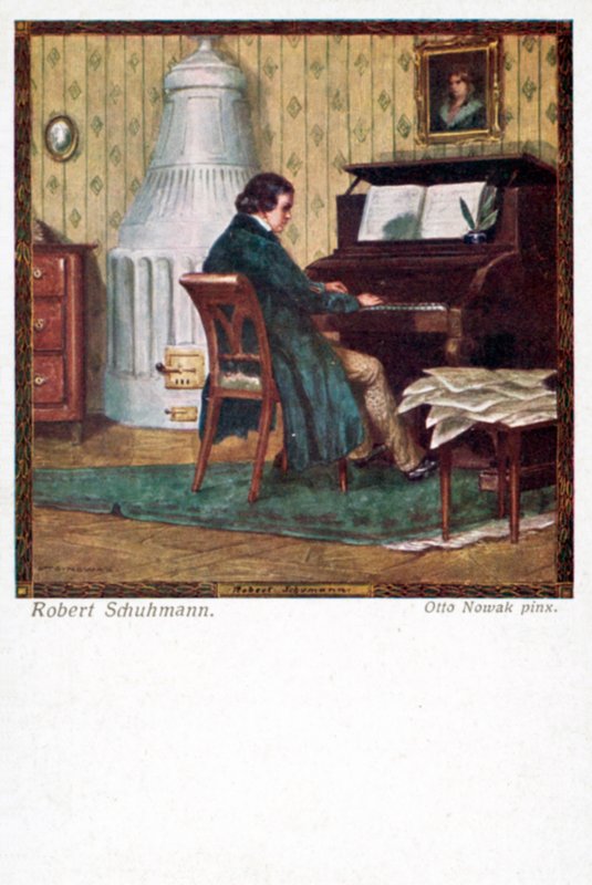 Robert Schumann hraje na klavír od Otto Robert Nowak