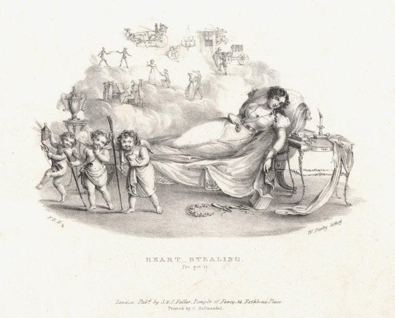 Krádež srdce. Mám to (litho) od Owen (attr.to) Jones