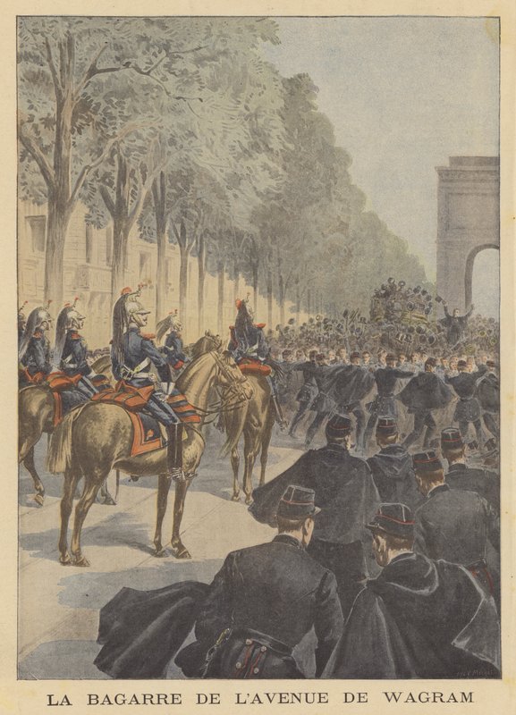 Fracas na Avenue de Wagram v Paříži od P.H.G.V. Michel