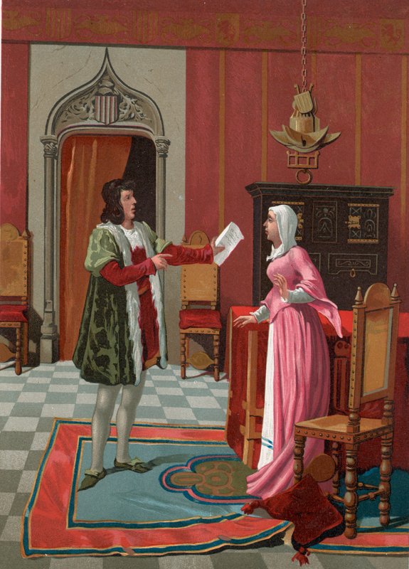Enrique de Villena řekl své ženě, že byl zvolen mistrem Calatravy od P. Y. Valor