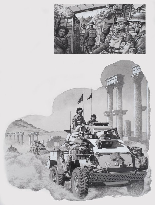 Britská záchranná služba (kvaš na papíře) od Pat (1907 95) Nicolle