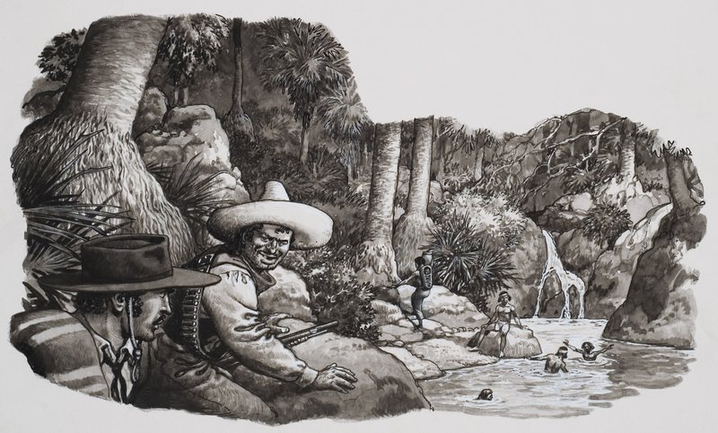 Palm Springs (kvaš na papíře) od Pat (1907 95) Nicolle