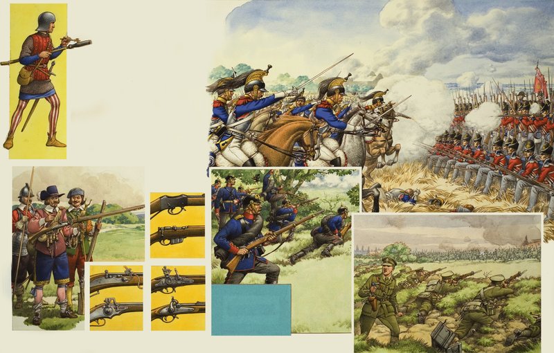 Neidentifikovaná vojenská scéna od Pat (1907-95) Nicolle