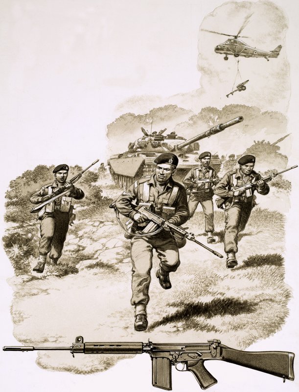 Britská pěchota s puškou SLR od Pat (1907 95) Nicolle