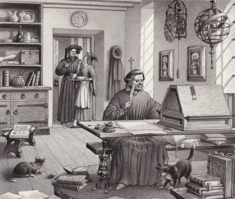 Cosimo Medici sedí ve svém domě ve Florencii (kvaš na papíře) od Pat (1907 95) Nicolle