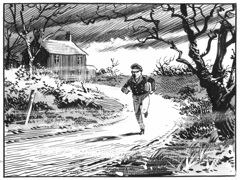 Ilustrace k Velké naději Charlese Dickense (pero a tuš) od Pat (1907 95) Nicolle