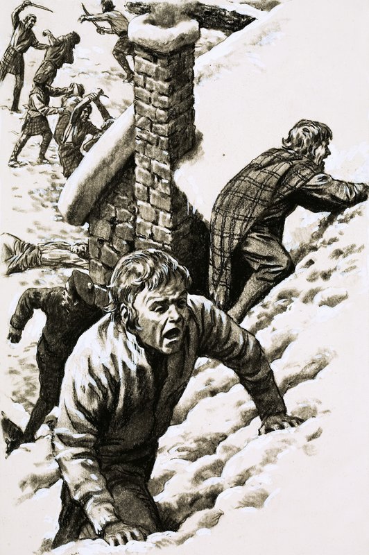 Masakr v Glencoe (kvaš na papíře) od Pat (1907 95) Nicolle