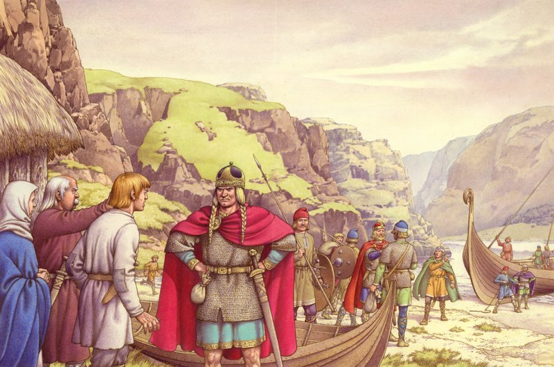 Ragnar Lodbrok, jeden z prvních Vikingů, kteří napadli Británii (kvaš na papíře) od Pat (1907 95) Nicolle