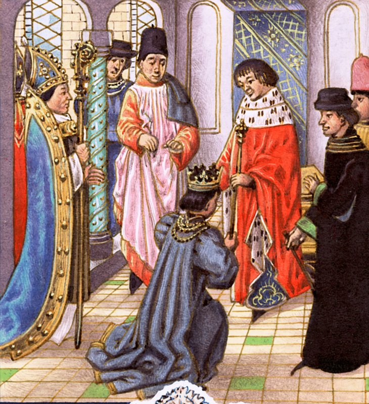 Richard II. se vzdává koruny ve prospěch Jindřicha Bollingbroka, pozdějšího Jindřicha IV. od Pat (1907 95) Nicolle