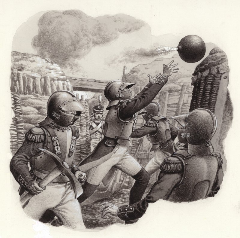Vojáci Napoleonovy císařské armády (kvaš na papíře) od Pat (1907 95) Nicolle