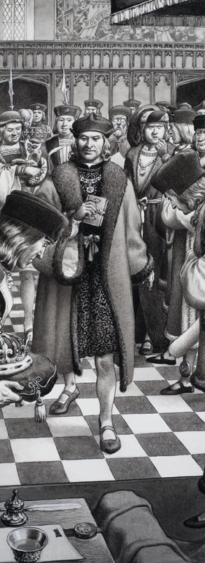 Neidentifikovaná historická scéna od Pat (1907 95) Nicolle