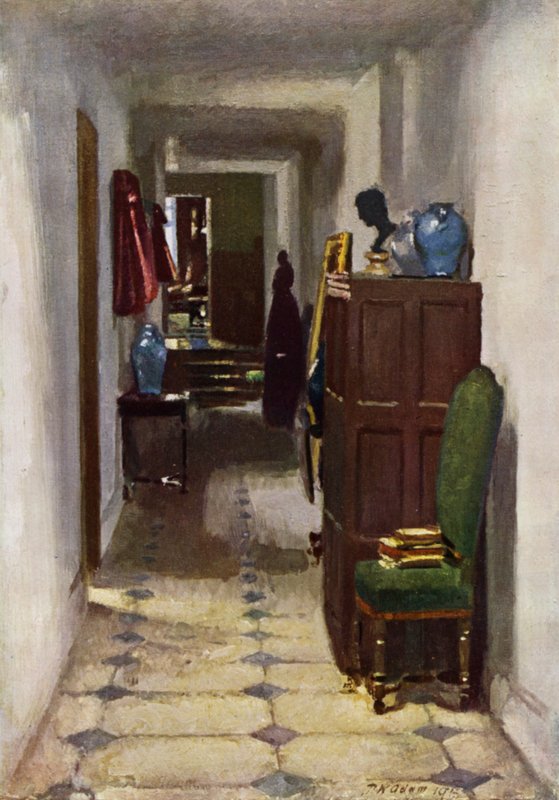 Dům sira Lewise Malleta, Ebury Street (barevné lito) od Patrick William Adam