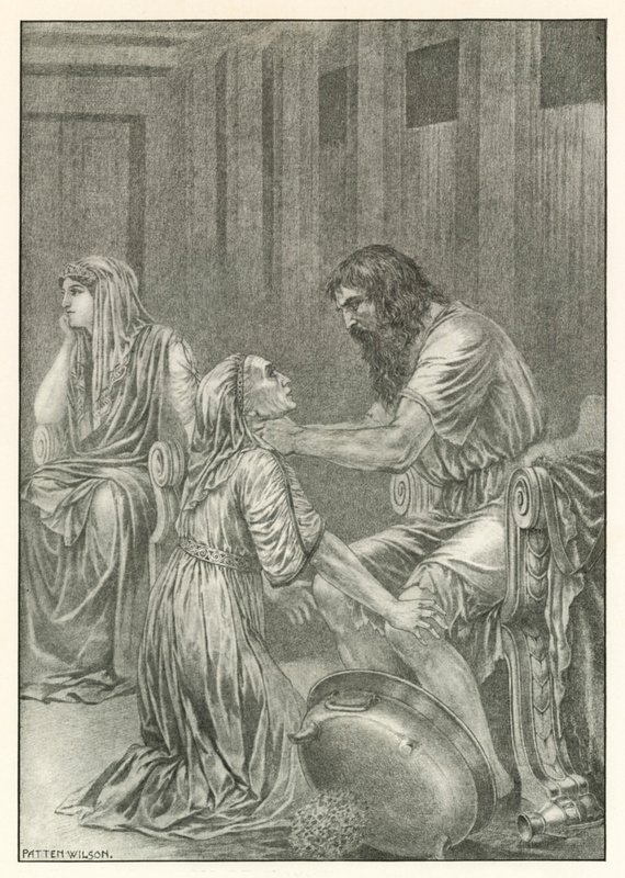 Ilustrace k Homérově Odyssei (litografie) od Patten (after) Wilson
