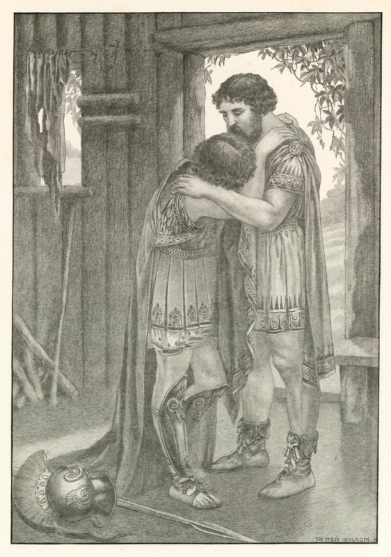 Ilustrace k Homérově Odyssei (litografie) od Patten (after) Wilson