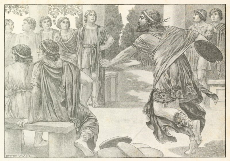 Ilustrace k Homérově Odyssei (litografie) od Patten (after) Wilson