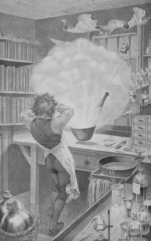 Davy a exploze (litho) od Patten Wilson