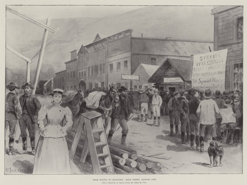 Z Eustonu na Klondike, Main Street, Dawson City od Paul Frenzeny