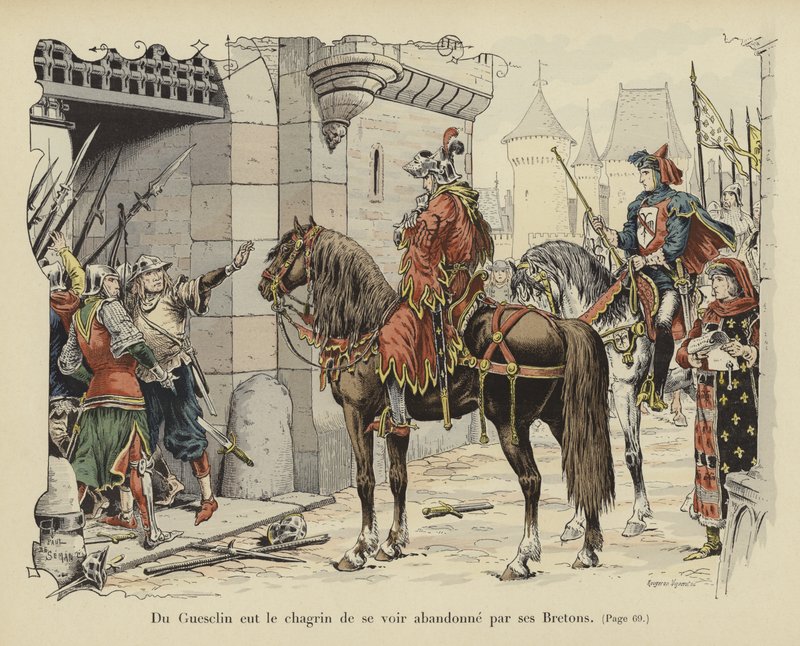 Bertrand du Guesclin opuštěný svými Bretonci od Paul de Semant