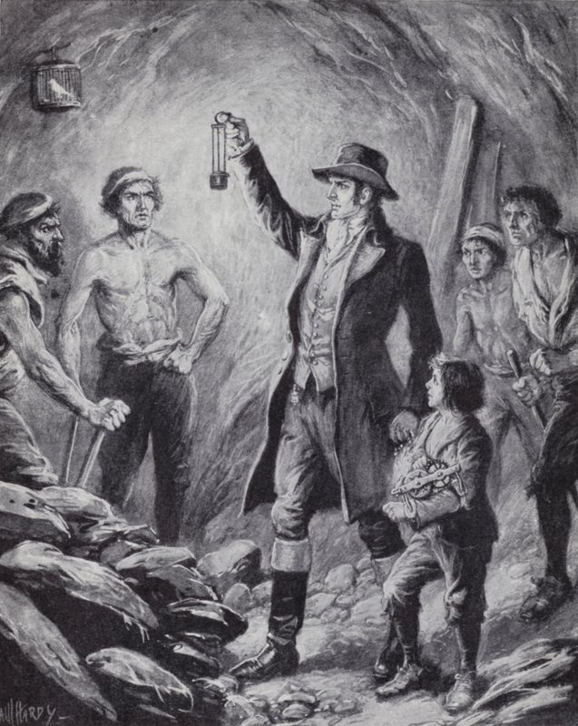 Sir Humphrey Davy a jeho vynález první bezpečnostní lampy pro horníky od Paul (after) Hardy