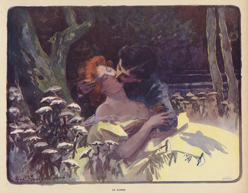 The Kiss (barva lito) od Paul Balluriau