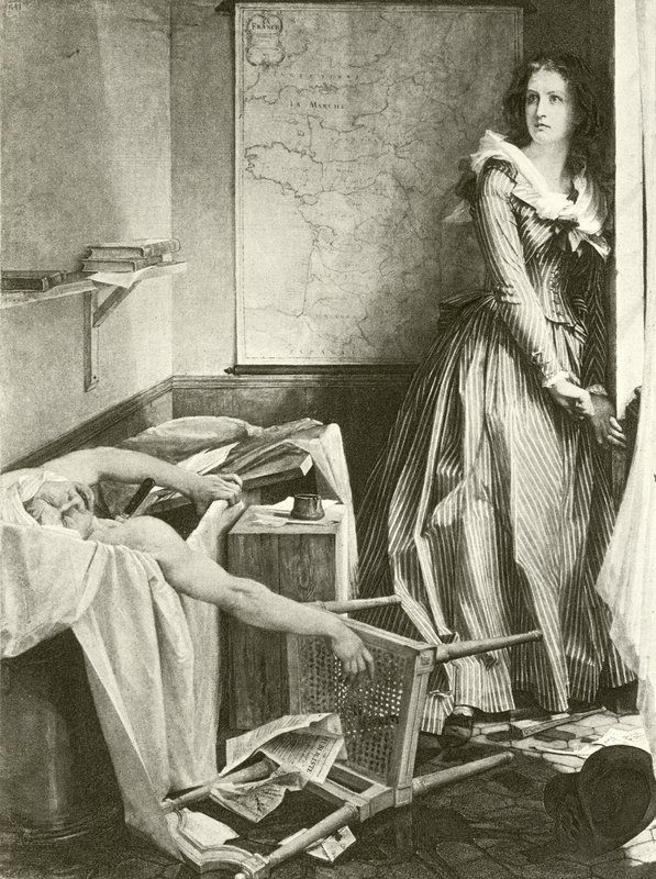 Charlotte Corday a Marat (hlubotisk) od Paul Baudry