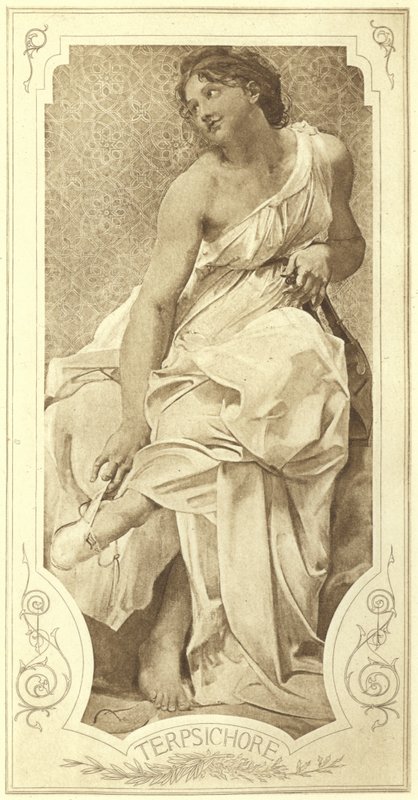 Terpsichore, múza sborového tance (hlubotisk) od Paul Baudry