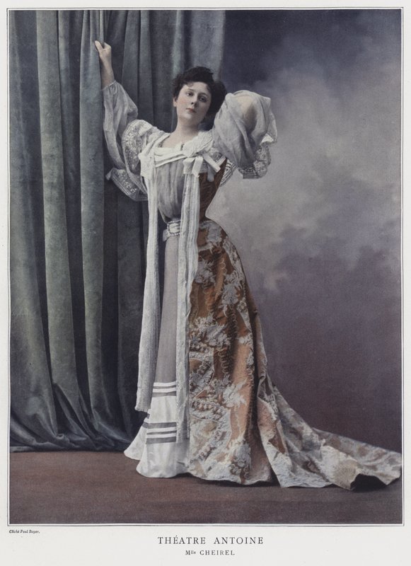 Jeanne Cheirel, francouzská herečka (kolorovaná fotografie) od Paul Boyer