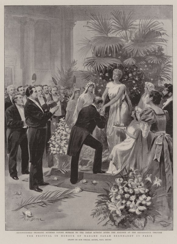 Festival na počest Madame Sarah Bernhardt v Paříži od Paul Destez