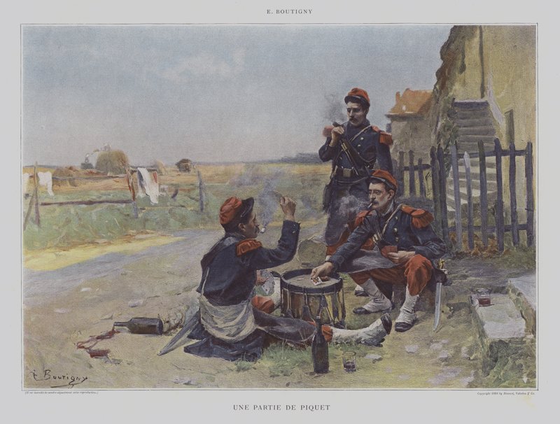 Hra Piquet od Paul Émile Boutigny