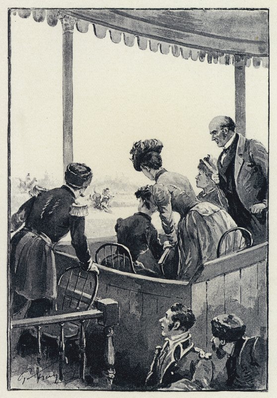 Ilustrace pro Anna Karenina: Závod (litho) od Paul Frenzeny