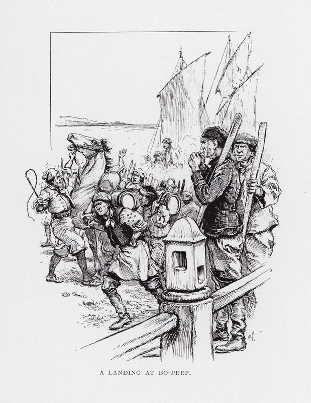 Přistání v Bo-Peep (litografie) od Paul Hardy