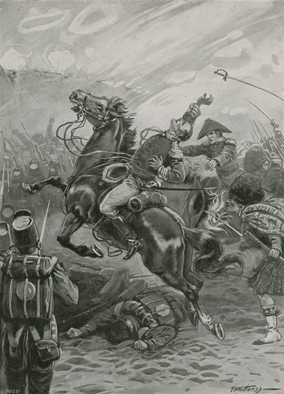 Smrt sira Edwarda Pakenhama v bitvě u New Orleans, 1814 od Paul Hardy