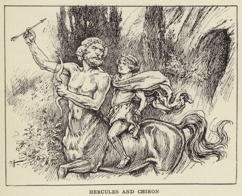Herkules a Chiron od Paul Hardy