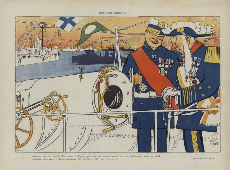 Entente Cordiale. Ilustrace pro Le Rire od Paul Iribe