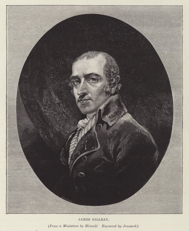 James Gillray , anglický caikaturista, satirik a grafik (rytina) od Paul Jonnard