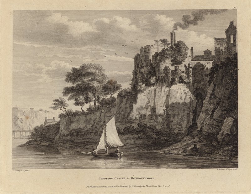 Hrad Chepstow od Paul Sandby
