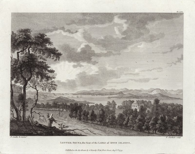 Dopis Shuna, sídlo ostrovů Laird of Appin od Paul Sandby