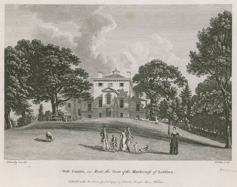 West Combe, v Kentu, sídle markýzy z Lothianu od Paul Sandby