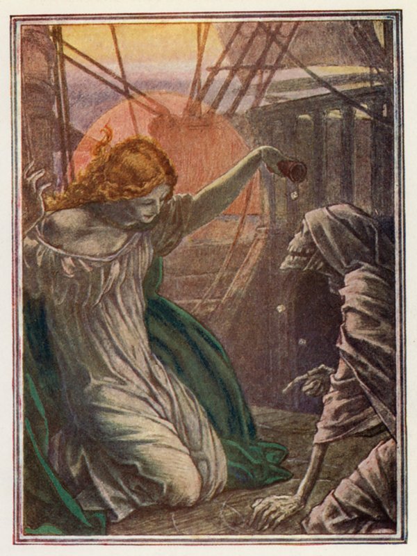 Ilustrace ke Coleridgovu Starému námořníkovi (barevná litografie) od Paul Vincent Woodroffe