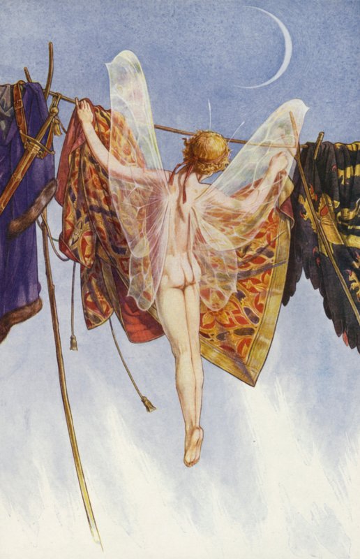 Bouře od Williama Shakespeara, dějství IV, scéna 1 (barevné lito) od Paul Vincent Woodroffe