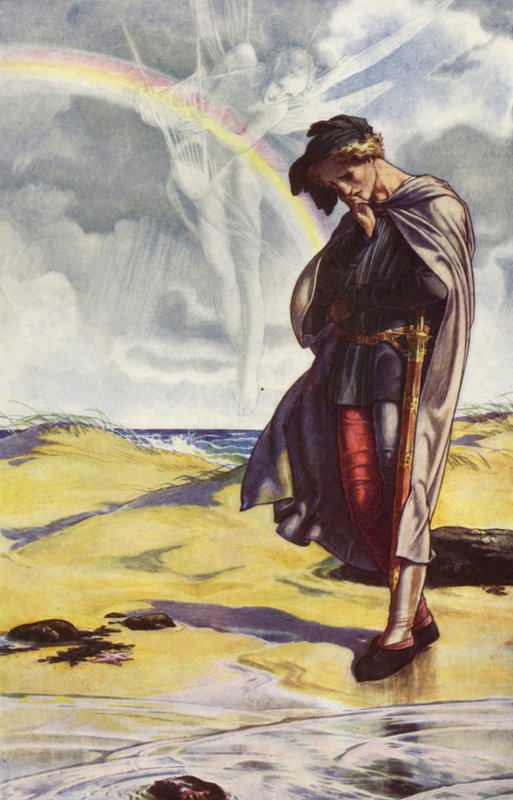 Bouře od Williama Shakespeara, dějství I, scéna 2 (barevné lito) od Paul Vincent Woodroffe