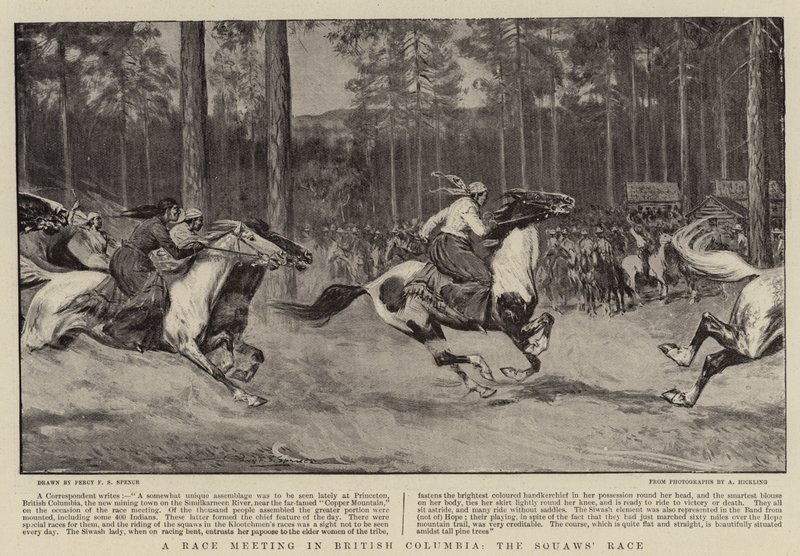 Závodní setkání v Britské Kolumbii, závod Squaws od Percy F.S. Spence