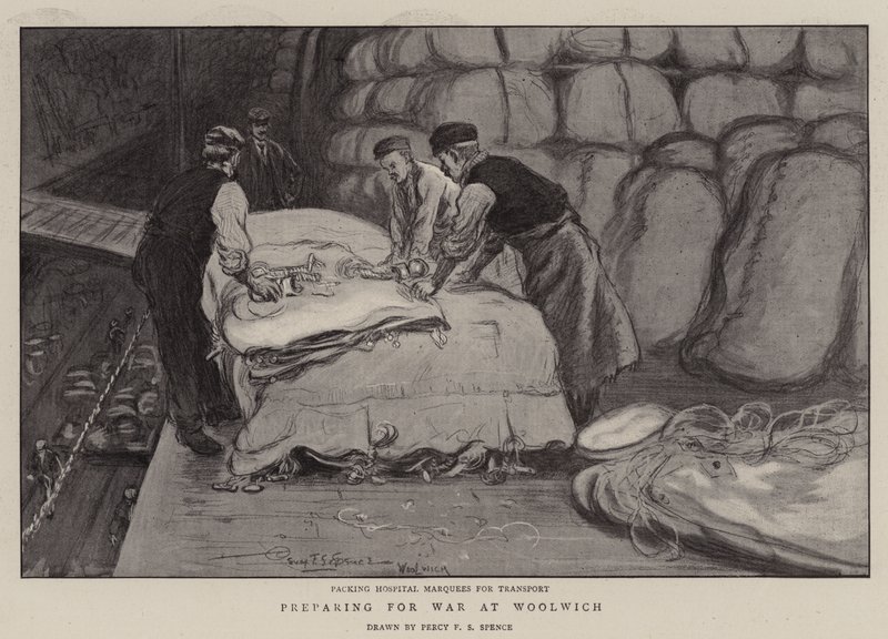 Příprava na válku ve Woolwichi od Percy F.S. Spence